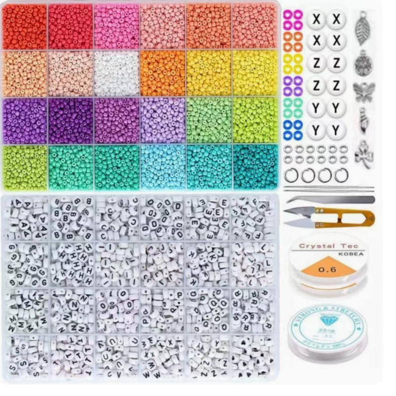 5000Pcs Beads Kit DIY acrylic letter bead set for Name Bracelets Jewelry Making and Crafts