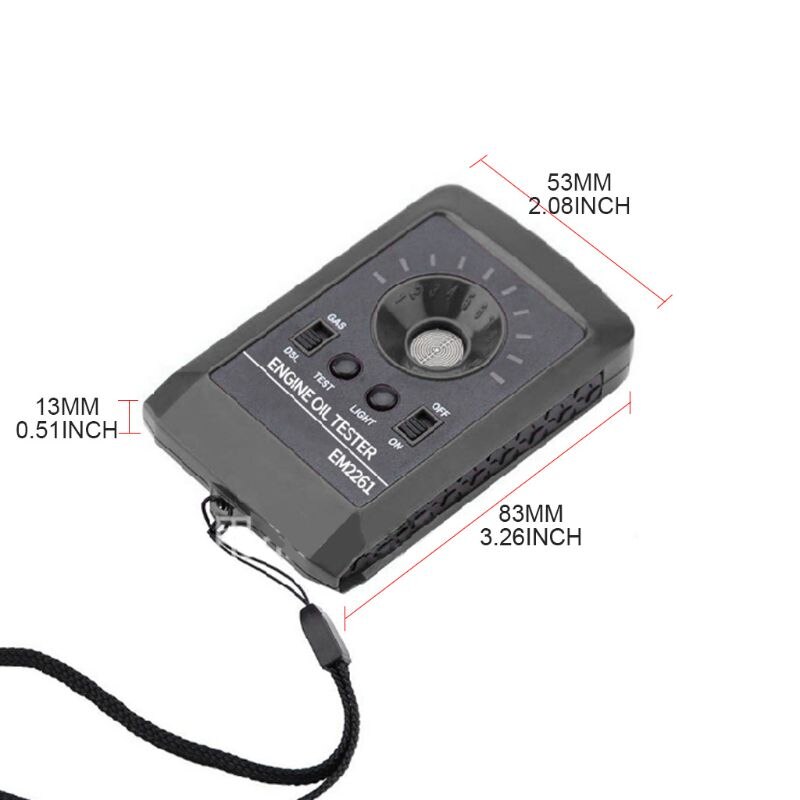 Portable Black OTO300 Car Digital Oil Tester LED Gas Fluid Analyzer Automobile Motor Engine Dectector