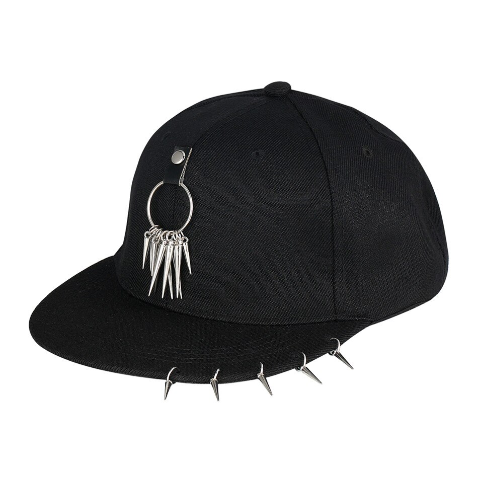 Metal punk hiphop petten coole zwarte pop rock accessoire hoeden: F