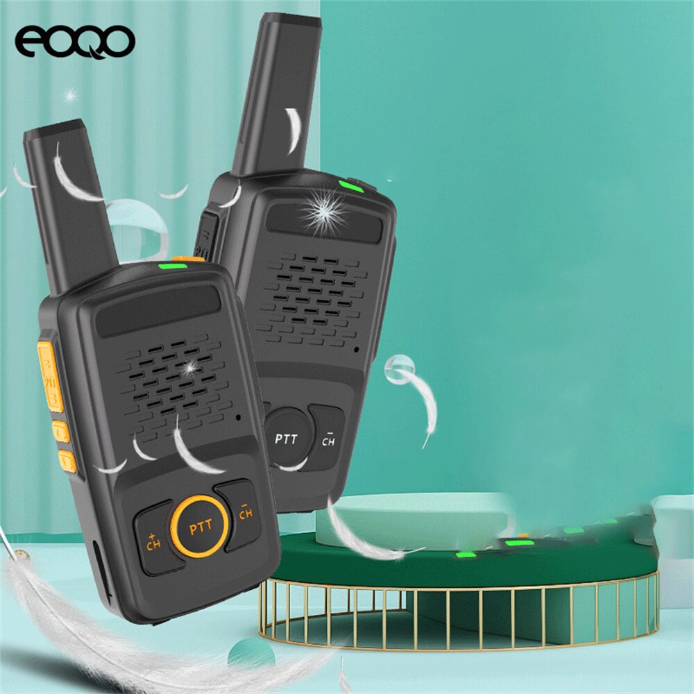 Eoqo Mini Walkie Talkie Usb Snel Opladen Walkie Radio Comunicador Lange Bereik Kids Walkie-Talkie Voor Hotel Business 2 stukken