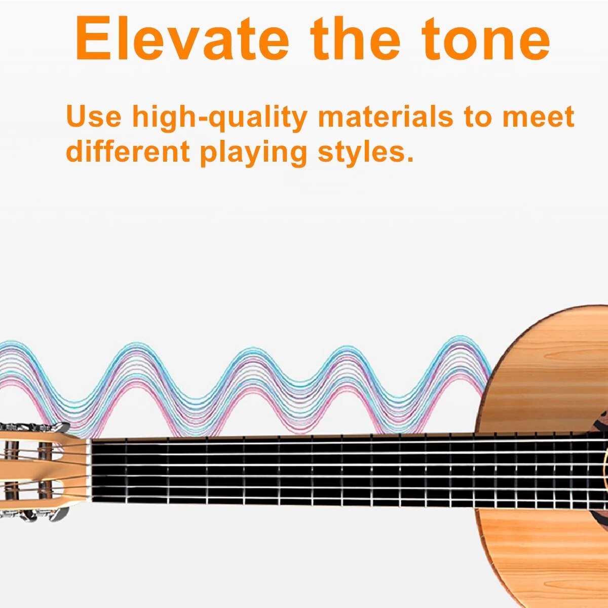 Cuerdas de guitarra clásica Alice 6 unids/set cuerdas de fibra de nailon para guitarra instrumentos musicales clásicos piezas de guitarra A106/107C-N