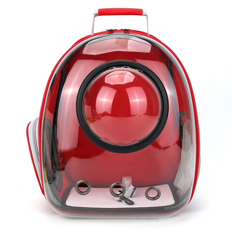 Bolsas de transporte transparentes para gatos, mochila espacial transpirable para mascotas, mochila portátil para cachorros y perros, bolsa de cápsula espacial para transporte de mascotas: Caqui