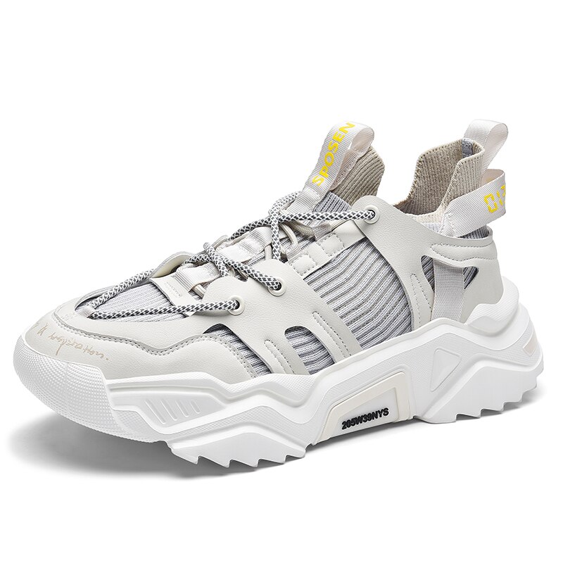 Tide schoenen heren ademende comfortabele joggingschoenen lichtgewicht sportschoenen casual schoenen herenschoenen hardloopschoenen: Beige / 10