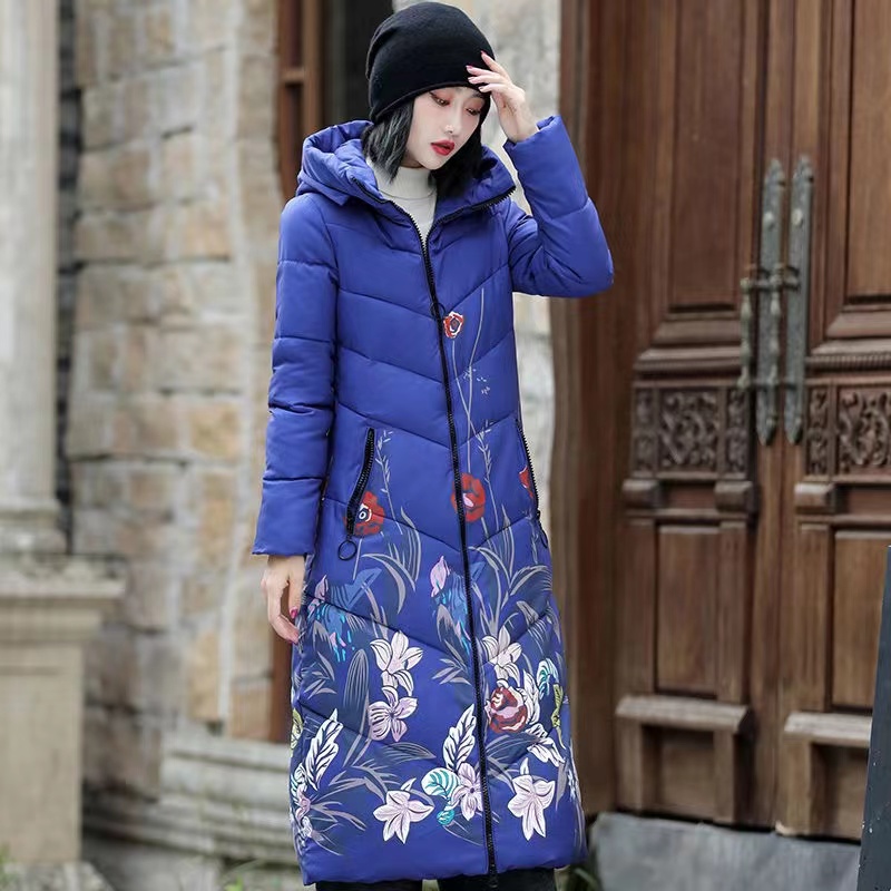 Parkas longas e monocromáticas femininas com capuz X, jaqueta grossa quente, casaco feminino com neve, roupas soltas acolchoadas, inverno, coreano, 2024: XL / Preto
