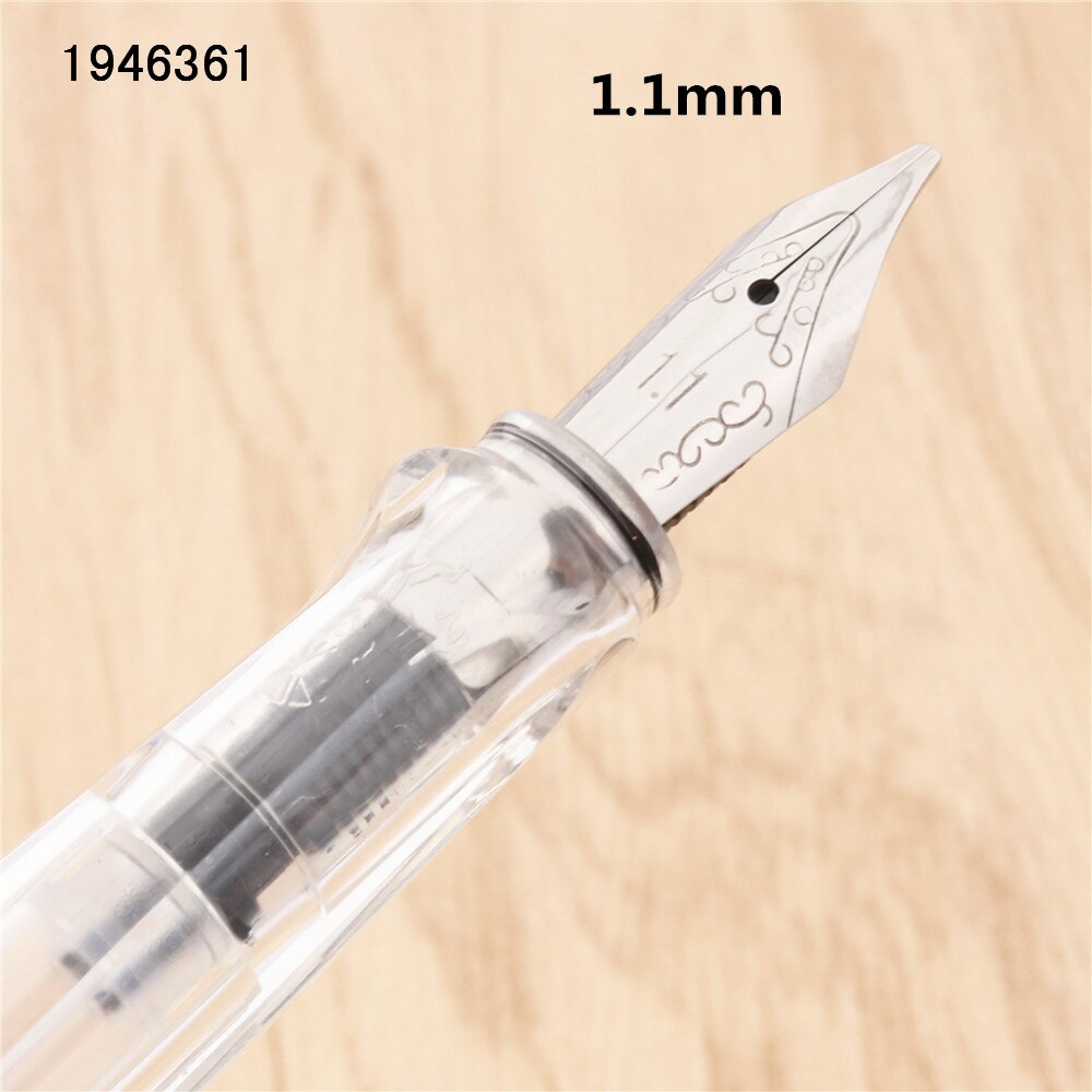 Jinhao 874 läpinäkyvä valkoinen goottilainen rinnakkain taide kukka vartalotaide litteä kärki vinyyli tiibetin arabia opiskelija toimisto mustekynä: 1.1mm