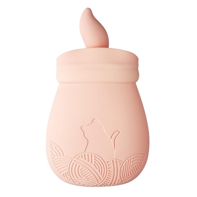 Water Bottle Solid Color Thick Silicone Rubber Water Bottle Irrigation Hand Warmers Warm Palace Warm Bag: Pink