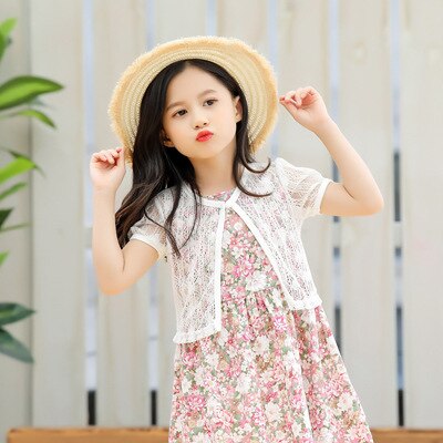 Chaqueta Bohemia fina transparente para niñas, chal de playa para niños de 1, 2, 3, 4, 5, 6, 7, 8, 9 y 10 años, ropa para niños RKC194003