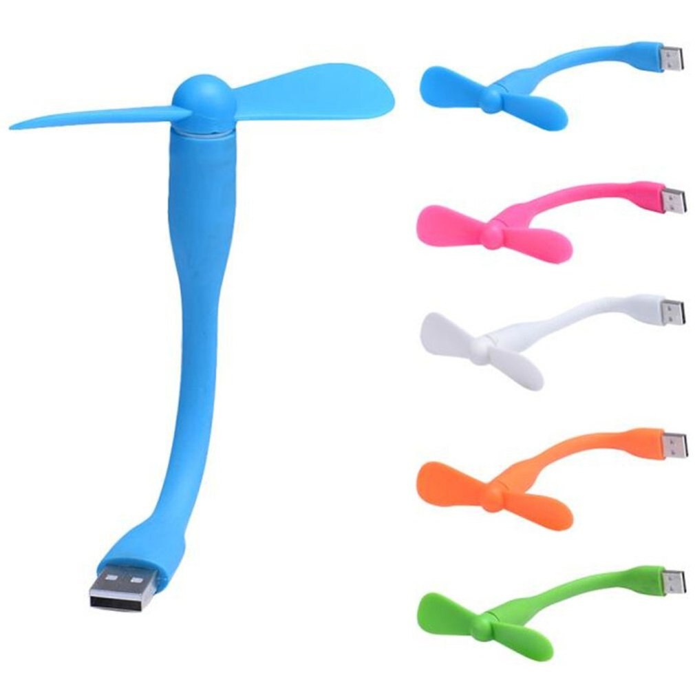 ! Flexible USB Mini Fan Portable Detachable Cooling Fan For PC Power Bank USB Devices