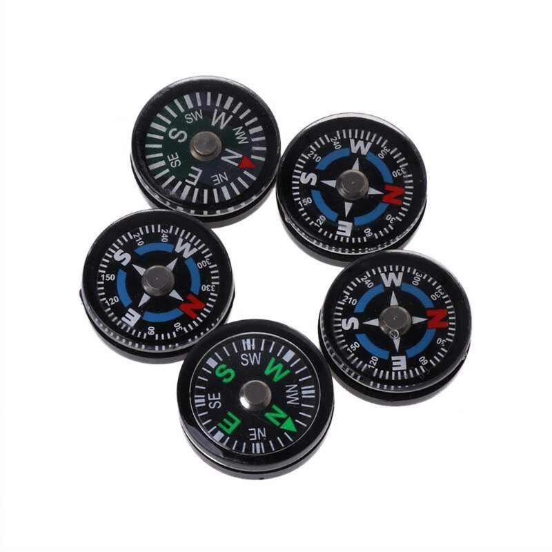 5pcs 18mm Portable Mini Compasses Camping Travel Hiking Guider Survival Compass A0KA