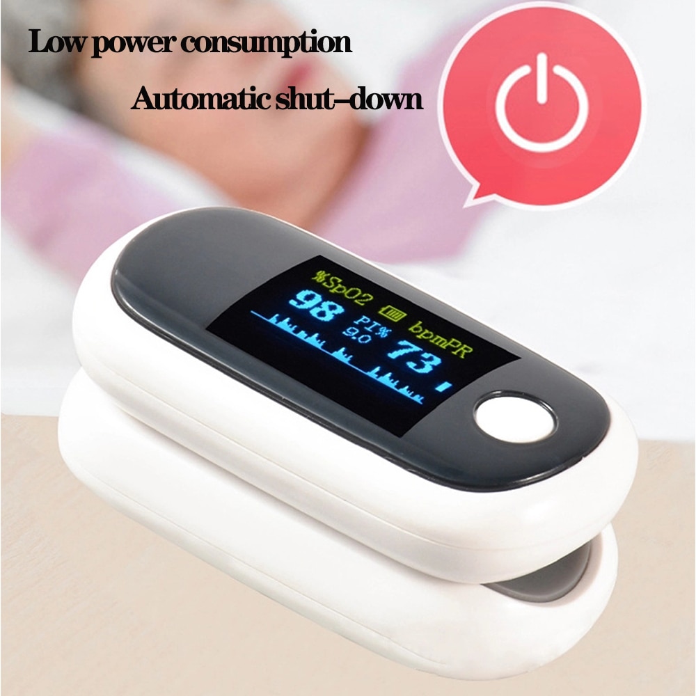 Usb lithium batteri fingerspids puls oximeter spo 2 pr pi oximetro de dedo oled genopladelig pulsmåler automatisk nedlukning