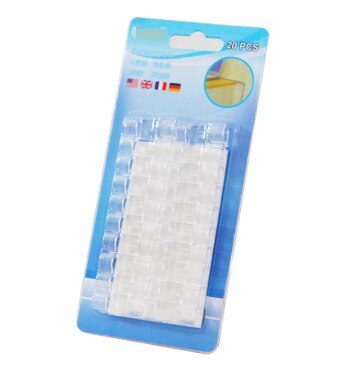 20 stücke Finisher Draht Klemme Hause Ätherisches Draht Selbst-Adhesive Organizer Kabel Clip Verschluss Halter Telefon Linie Schnalle Clips: Transparent 20pc