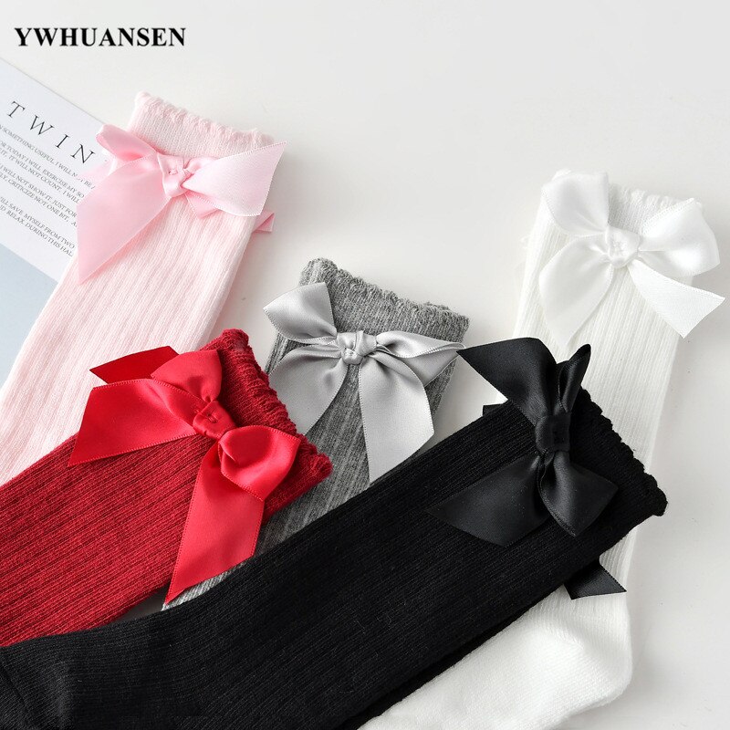 YWHUANSEN 0 zu 6 Jahre Nette Süße Mädchen Spitze BöGen Prinzessin Beinlinge Baumwolle Lange Socken Für Säuglings Baby Frühling sommer Kleinkind Socke