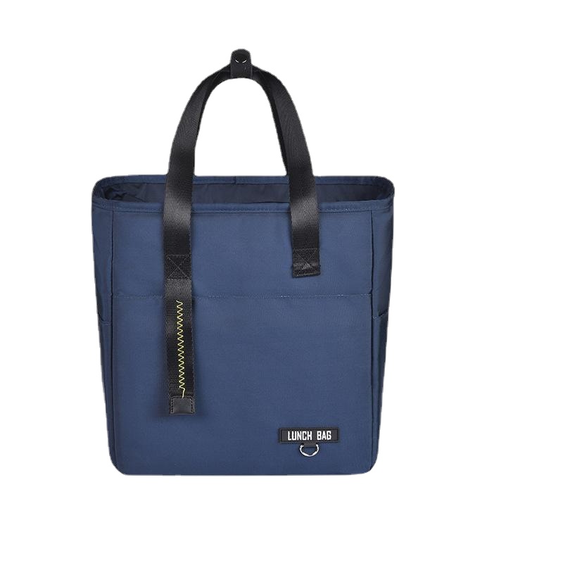 Insulated Bento Lunch Box Thermal Bag Large Capacity Food Zipper Storage Bags Container Cooler Travel Picnic Handbags: S / black