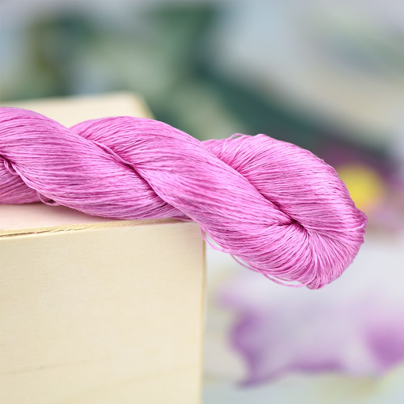 1pcs 100% silk thread hand embroidery embroider cross stitch 400m silk embroidery thread Rose purple /9 pure colors: 3