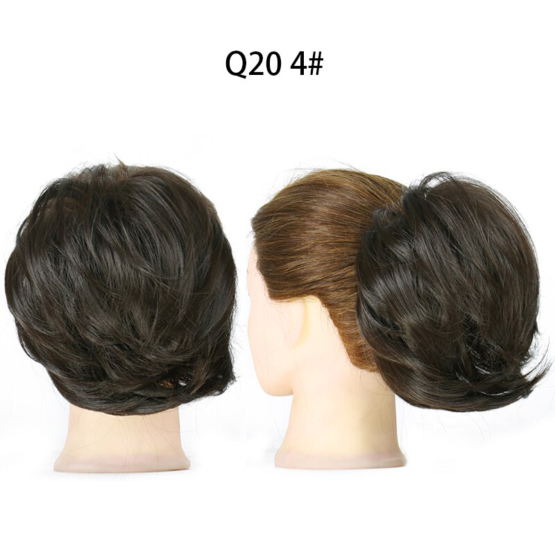 Chignon élastique synthétique pour queue de cheval, postiche, chignon: Q20-4