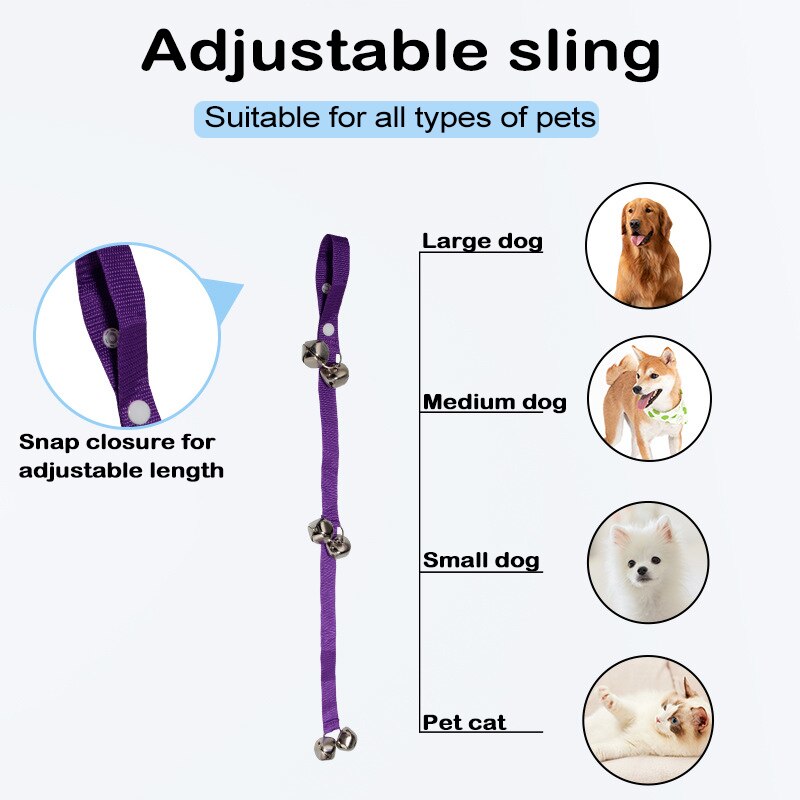 Dog Doorbells Premium Thick Durable Adjustable Strap Door Bell for Door Potty Training LC