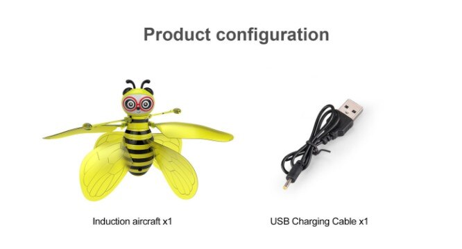 RC Aircraft Flying Mini Bee Remote Control Toys Hand-sensing Aircraft Electronic Infrared Induction
