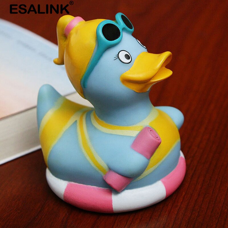 ESALINK Rubber Duck Glasses Ponytail Baby Duck Baby Bath Toys Duck Children Toy Duck Baby Toys Bath Toys For Kids