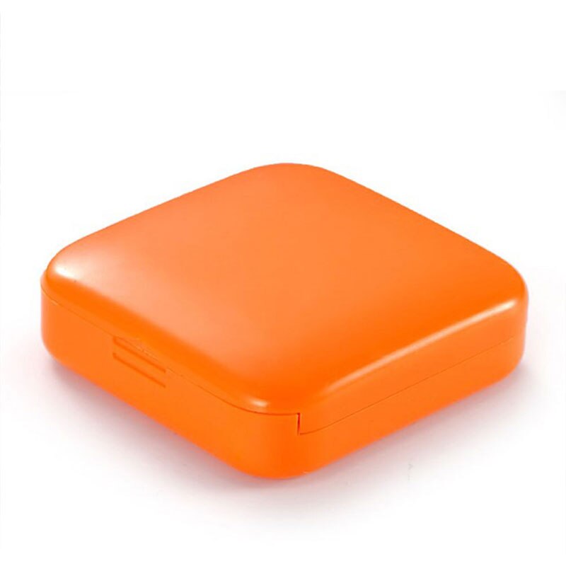 Mini 2 galler plast piller medicin box hållare förvaringsorganisatör behållare väska portabel vattentät liten medicin kista: Orange