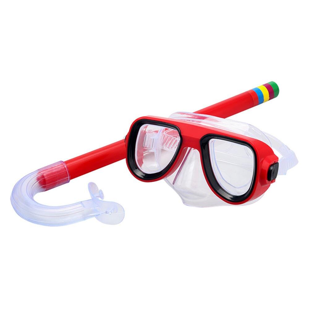 Snorkelen Kinderen Duikbril + Zuigbuis Set Nieuw Materiaal Pvc Niet-toxische Milieubescherming Materiaal Duiken Set Ch: Red