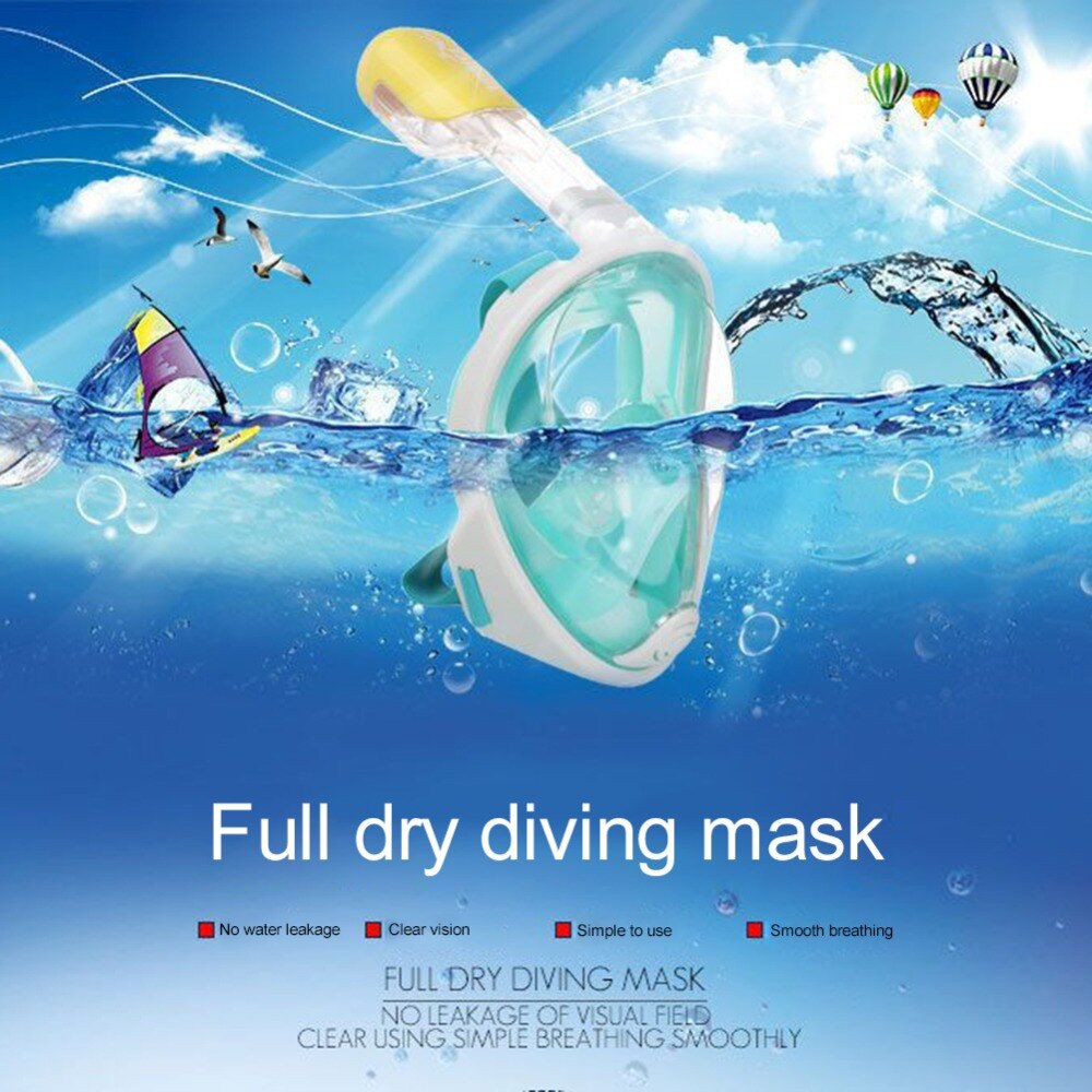 Full Face Snorkeling Scuba Masks Diving Masks Underwater Anti-fog Anti-Leak Safe and waterproof Swimming Pool Equipment