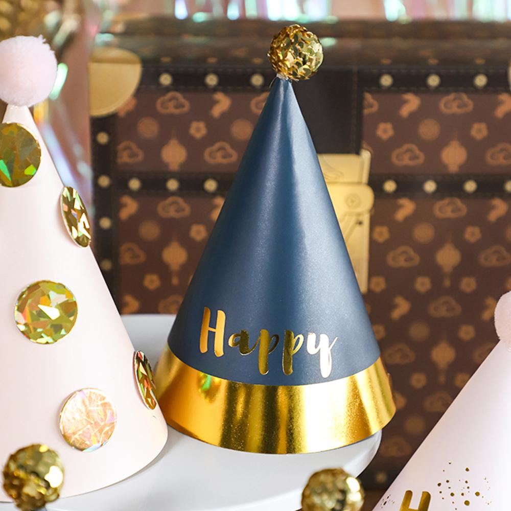 Sombrero de cumpleaños para niños, gorros de papel de feliz cumpleaños, gorro de corona de Príncipe y princesa, decoración de para niño y niña, decoraciones para de cumpleaños