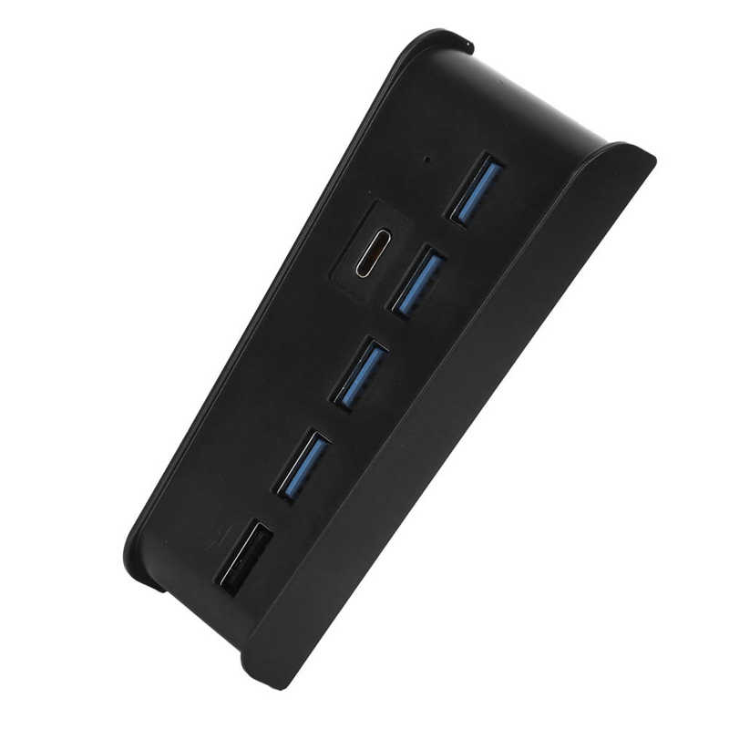 Hub usb adaptador multi porto de alta velocidade tipo cabo alimentação preto divisor controlador