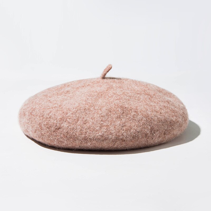 NO.ONEPAUL Female Bonnet Caps Winter All Matched Warm Walking Hat Cap Cheap Women Wool Solid Color Beret: JBR-A10
