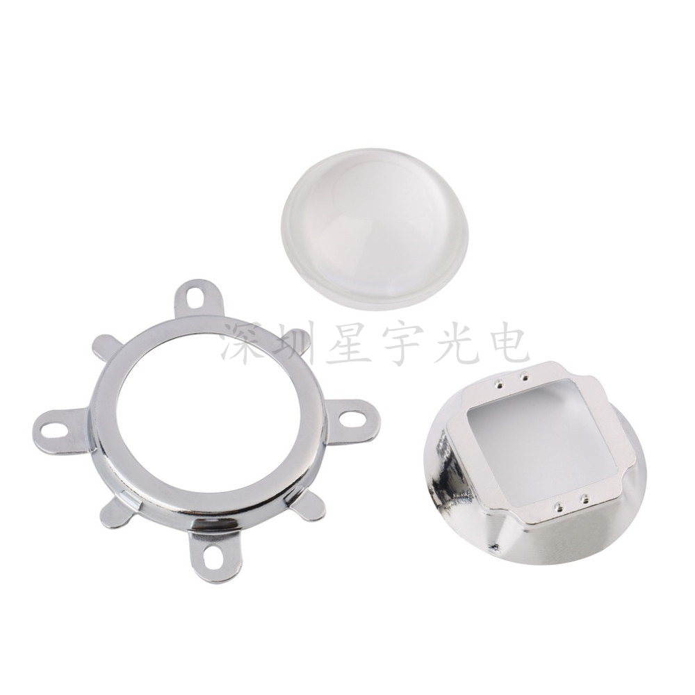 44mm linser + reflektor kollimator + fast beslag 60/90/120 grader til 20w 30w 50w 100w led chip