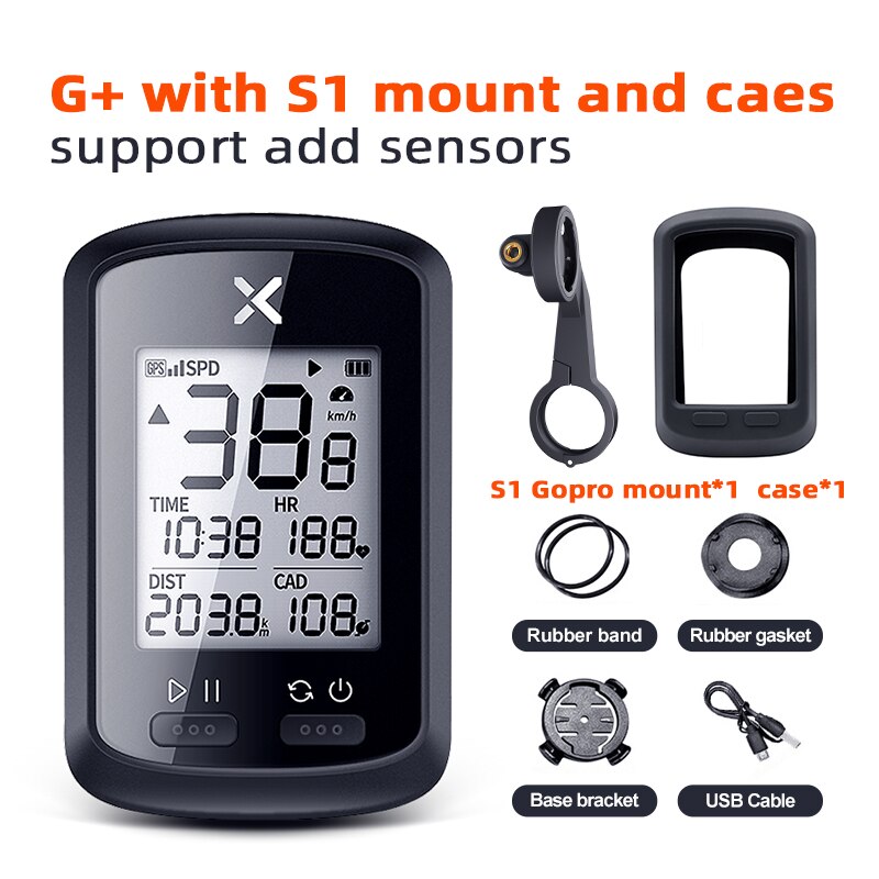 XOSS GPS Cycling Computer G Wireless Bike Speedometer Bluetooth Tracker Waterproof Road MTB Bicycle Accessories Speedometer: G plus with mount 2