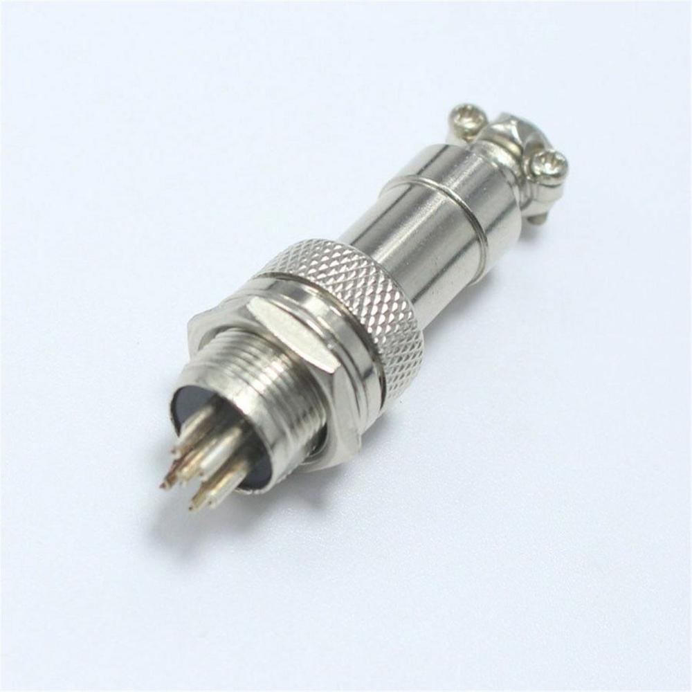 5pcs GX12 Female&male Connector Plug Socket Metal Aviation Plug 12mm Wire Cable Panel Connector Circular Socket Connector: 6P