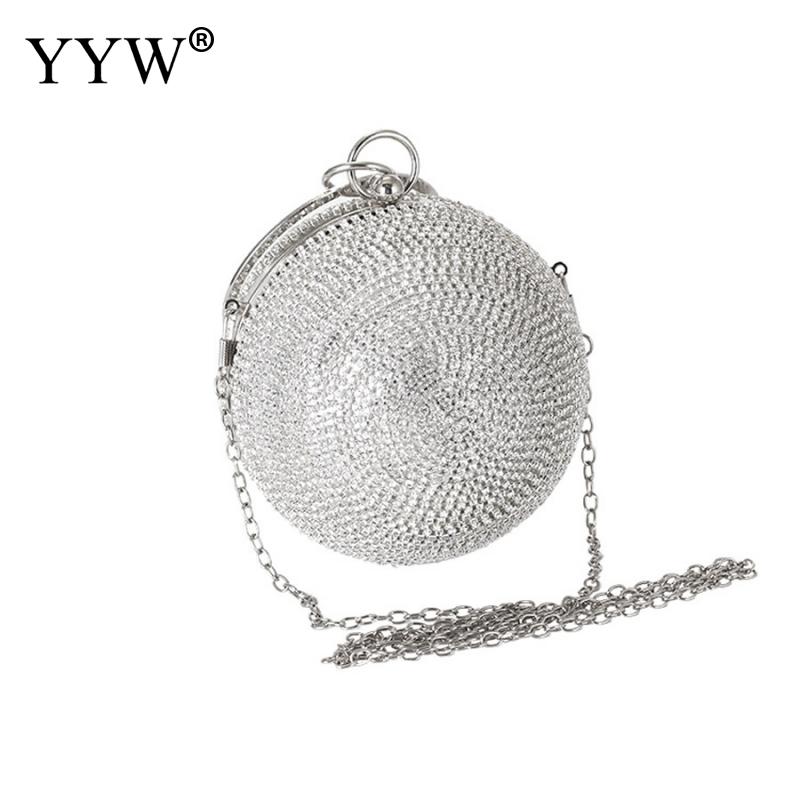 Étincelant strass soirée pochette dames sac à main sphérique embrayage classique cristal embrayages sac à bandoulière sac à main sac à main