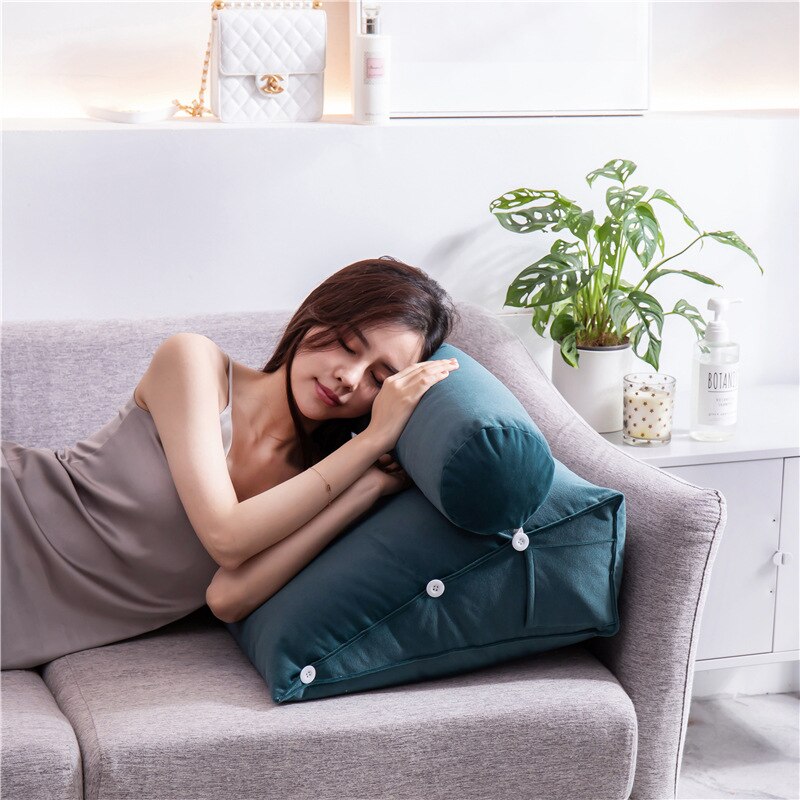 Comfort Driehoek Bed Lezen Kussen Grote Grote Sofa Bed Bed Lendensteun Kussen Rugleuning Rugleuning Pijnbestrijding Kussen