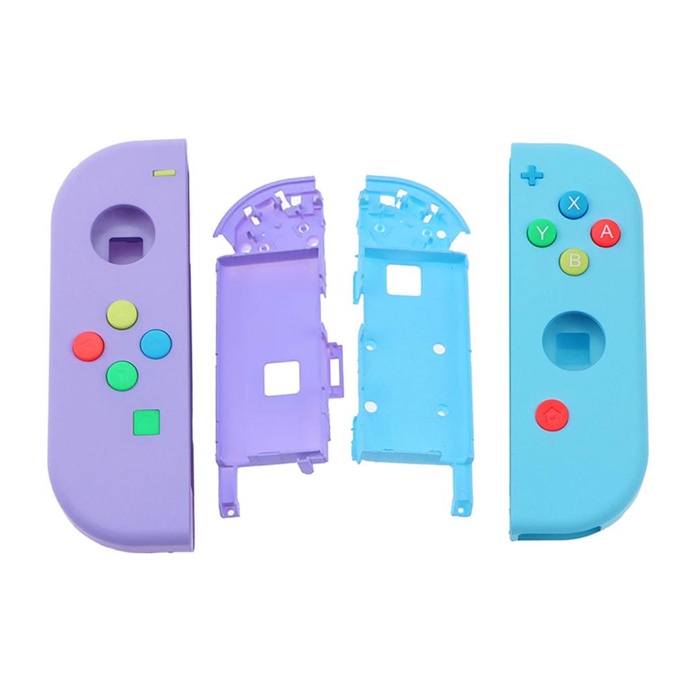 JCD 1set Replacement Housing Hard Shell Skin Case for Nintend Switch NS Joy-Con Controller Green Faceplate Cover for joycon: B C
