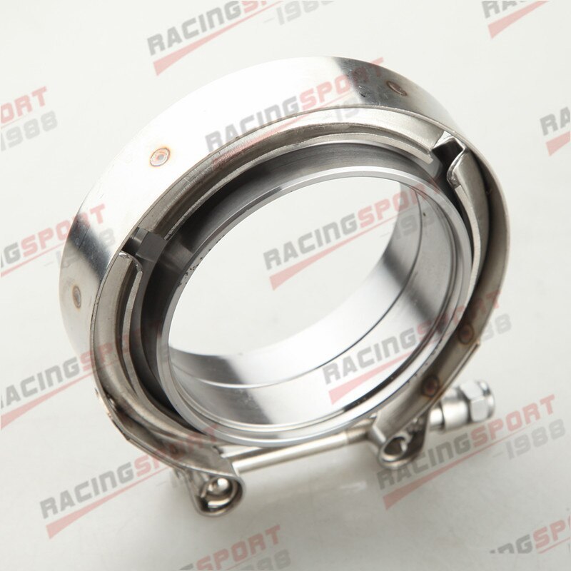 1.5 "1.75" 2 "2.25" 2.5 "2.75" 3 "3.5" 4 "Turbo échappement v-band pince et acier doux mâle/femelle bride Kit