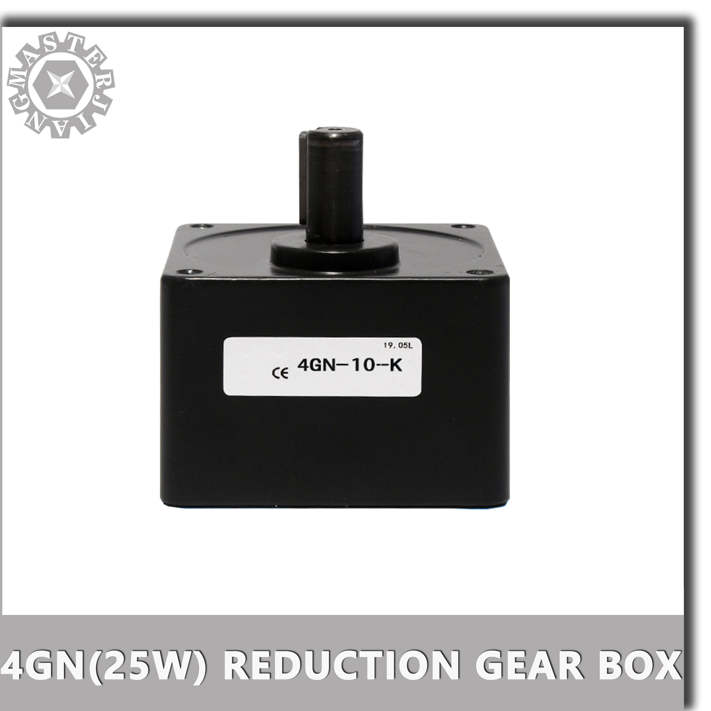 4GN Reduction Gear Box Ratio 1:3 to 1:300 450rpm to 4.5rpm Reduction Gearbox for 25W AC Reversible Variable Speed Motor.