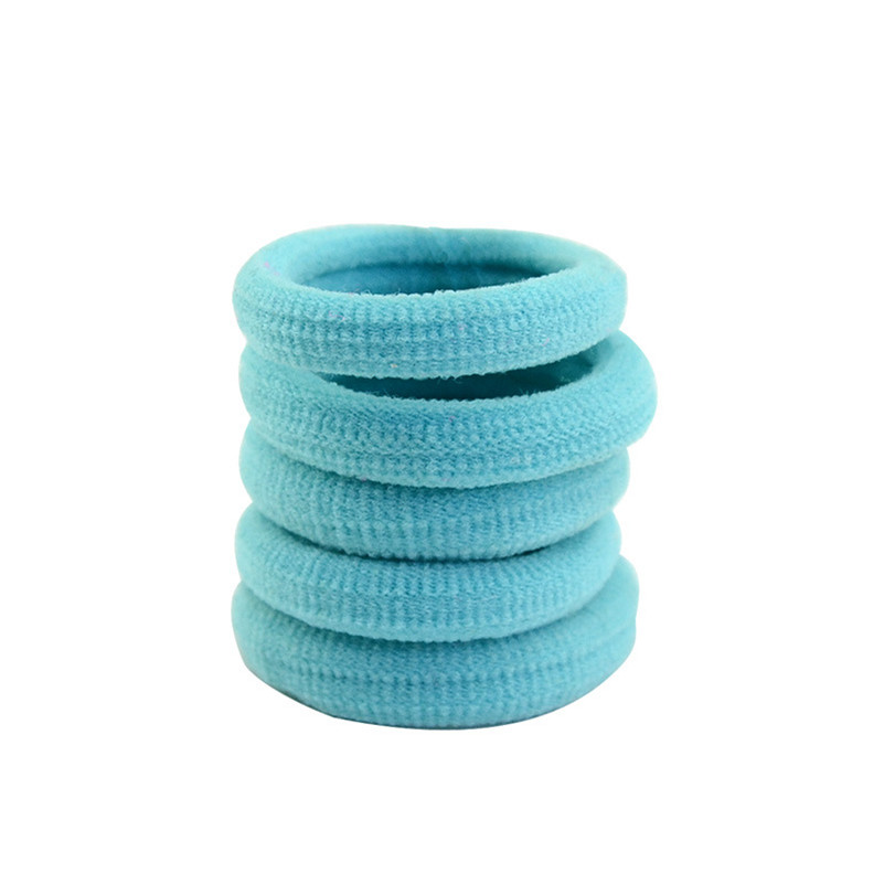 10 stks/partij Haaraccessoires Meisjes Kids Candy Kleur Elastische Haarbanden De Paardenstaart Houder Rubber Band Boutique Haar Tie 13 kleuren: 7 Blue