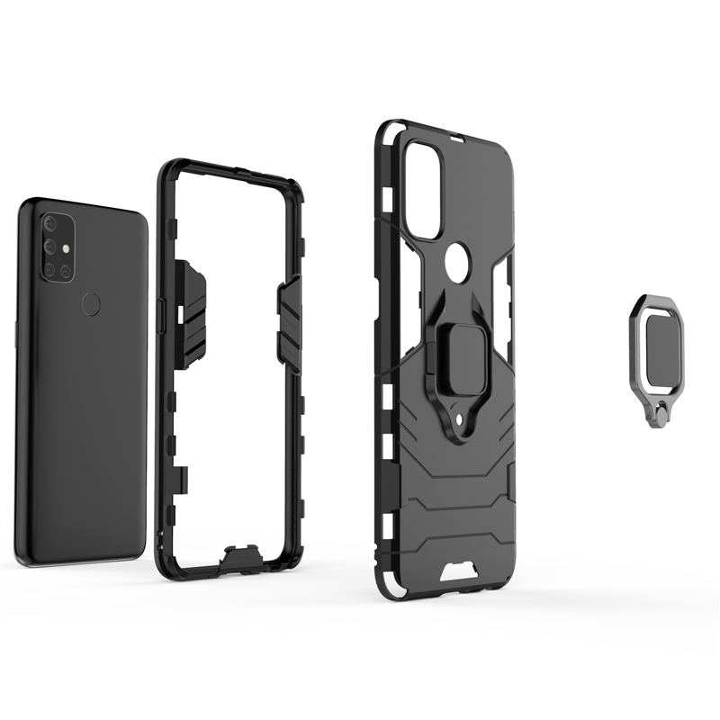 HATOLY Deksel til OnePlus Nord N10 5G - TPU Silikon Armor med Magnetisk ringe