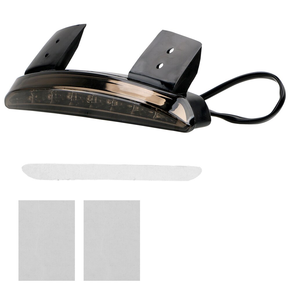LEEPEE-Borde de guardabarros, luces LED rojas de moto, luz de freno trasera, lámpara, accesorios de motocicleta, Cafe Racer para XL 883 1200: Black Cover