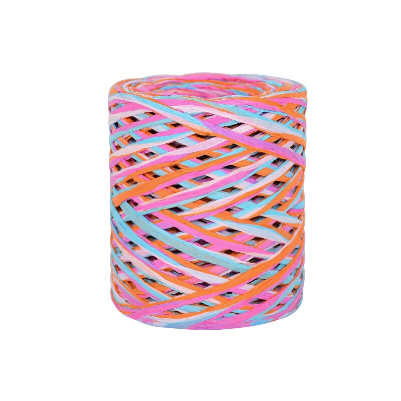 200m/Roll Hand-knitted Lafite Raffia Straw Paper Cord Ribbon For Wedding Birthday Party Packaging Box Craft Twine Belt Rope: B14
