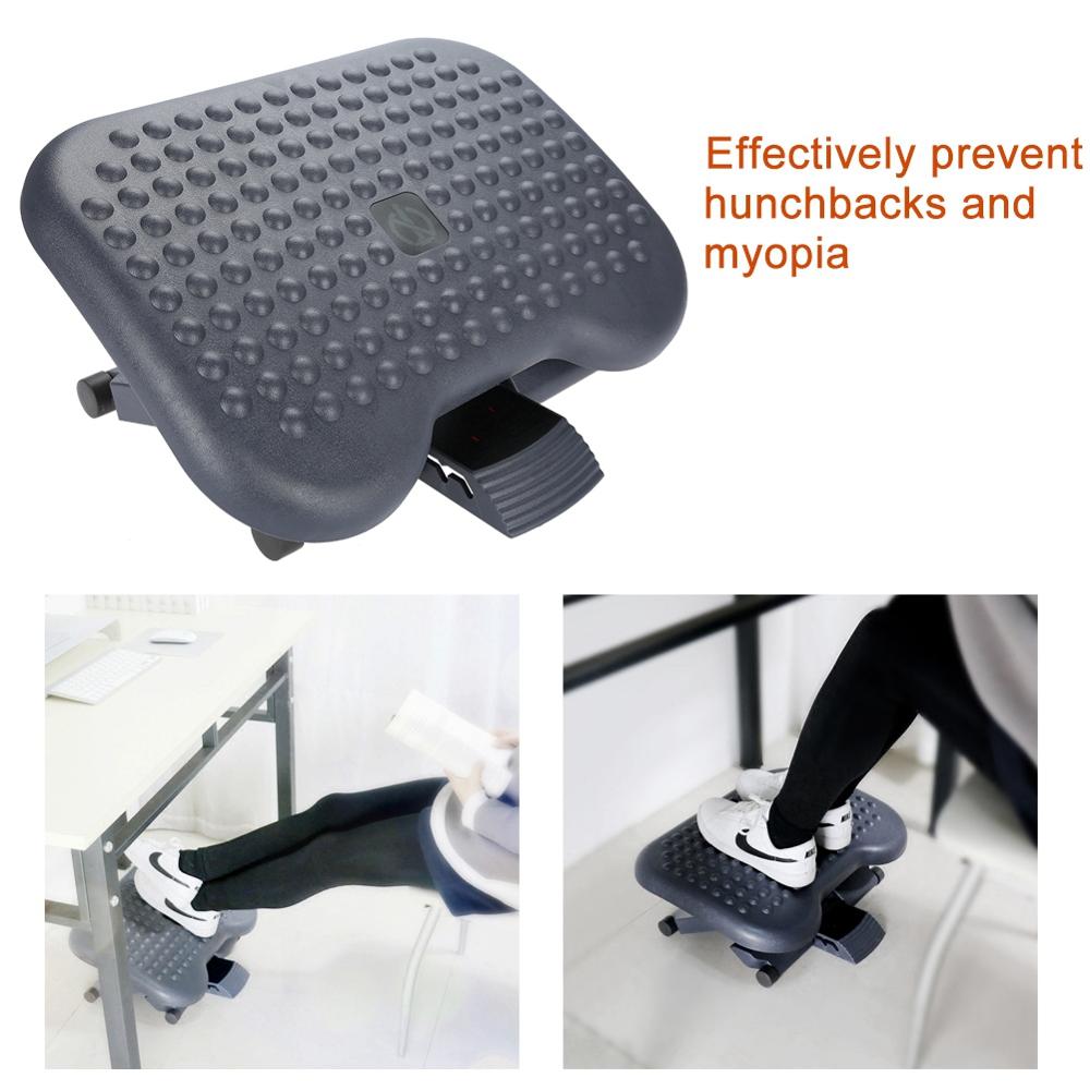 Ergonomic Feet Pad Foot Support Rest Adjustable Height Foot Rest Stool Anti-fatigue Massage Comfortable Under Desk Home Office