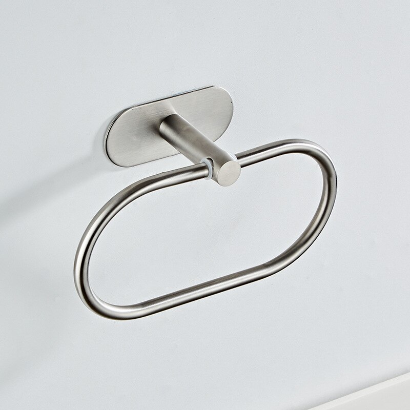 Badkameraccessoireset 3m zelfklevende roestvrijstalen handdoekhouder met geborstelde afwerking, badjashaken, handdoekring en toiletrolhouder