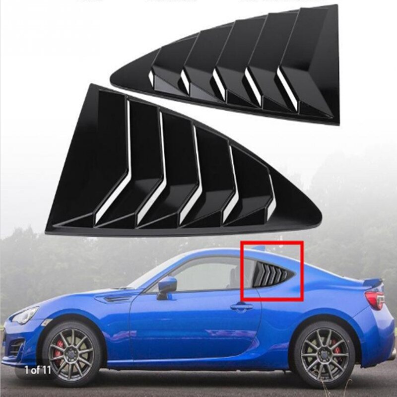 Une paire nouvelle voiture fenêtre arrière persienne panneau de couverture persiennes quart fenêtre persiennes pour Subaru BRZ pour Toyota 86 Scion FRS