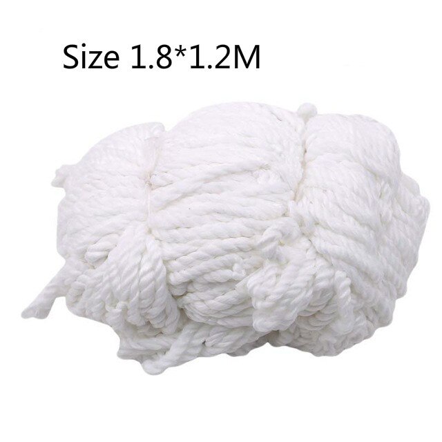 Pełnowymiarowa siatka piłkarska do piłki nożnej, słupek bramki, trening sportowy dla juniorów, 1,8 m x 1,2 m, 3 m x 2 m: WHITE