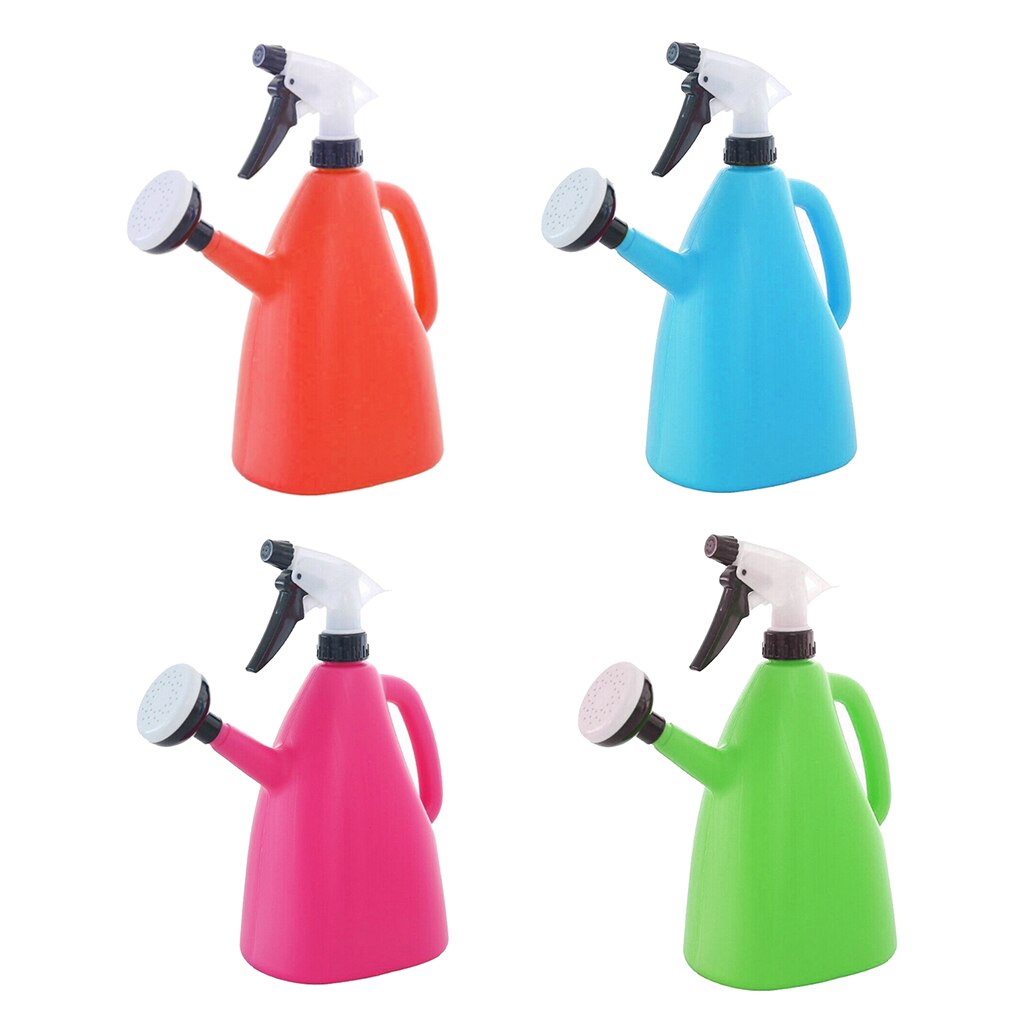 Regadera duradera 2 en 1 con pulverizador, rociador de riego manual, 1 litro multifuncional para jardín interior y exterior