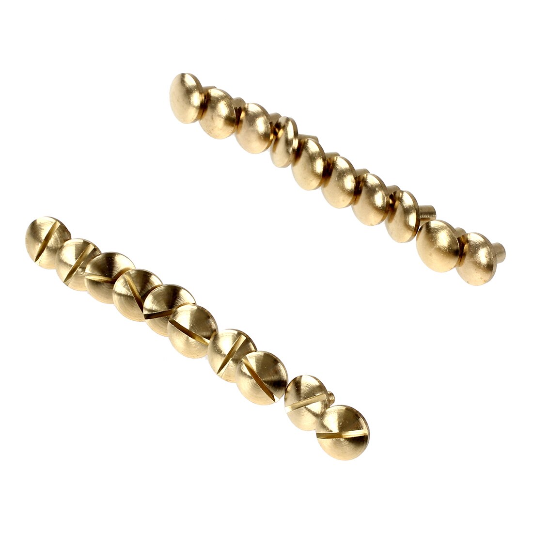 10x Arc Massief Messing Knop Stud Schroef Nail Schroef Terug Leer Klinknagel Riem 6Mm