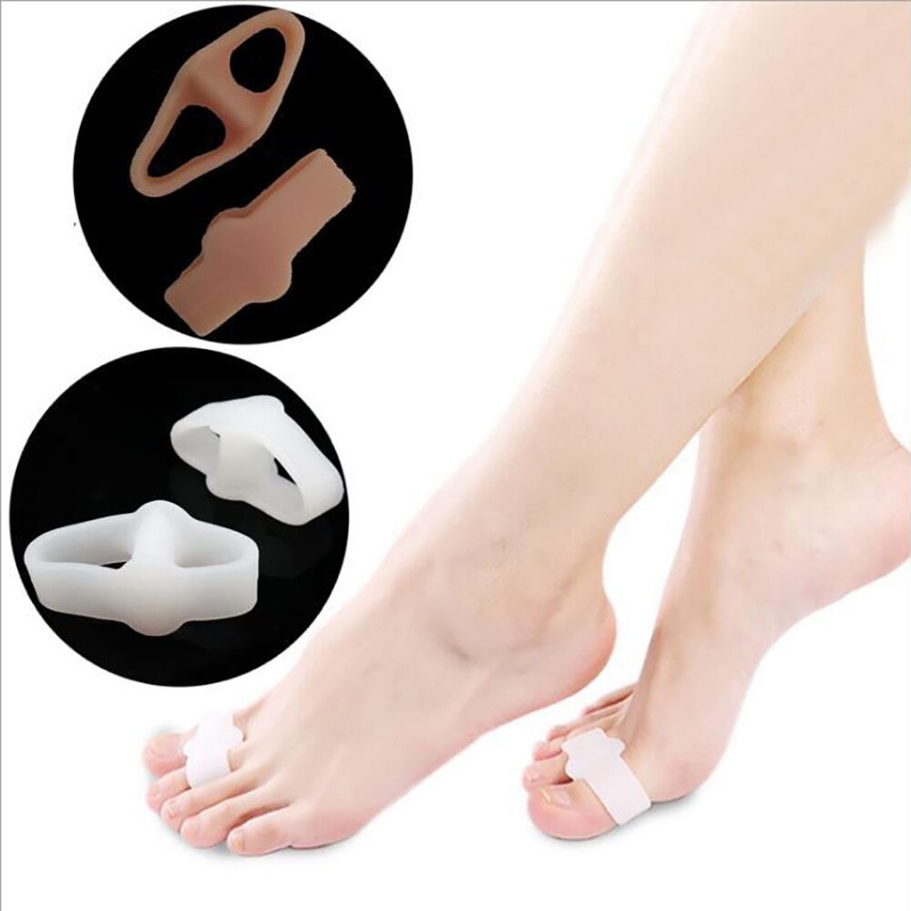 1 Paar Zachte Siliconen Teen Separator Hallux Valgus Corrector Duim Orthesen Bunion Straightener Toe Protector Massager Voetverzorging