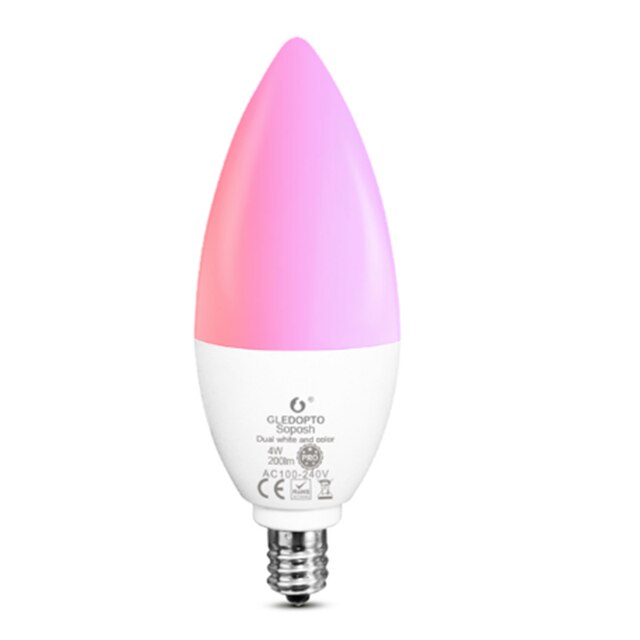 Zigbee 3.0 Smart Home Candle Bulb Pro 4W E12/E14 Work With Hub Tuya Smartthings App Alexa Echo Plus RF Remote Control: 4W Bulb Pro E14