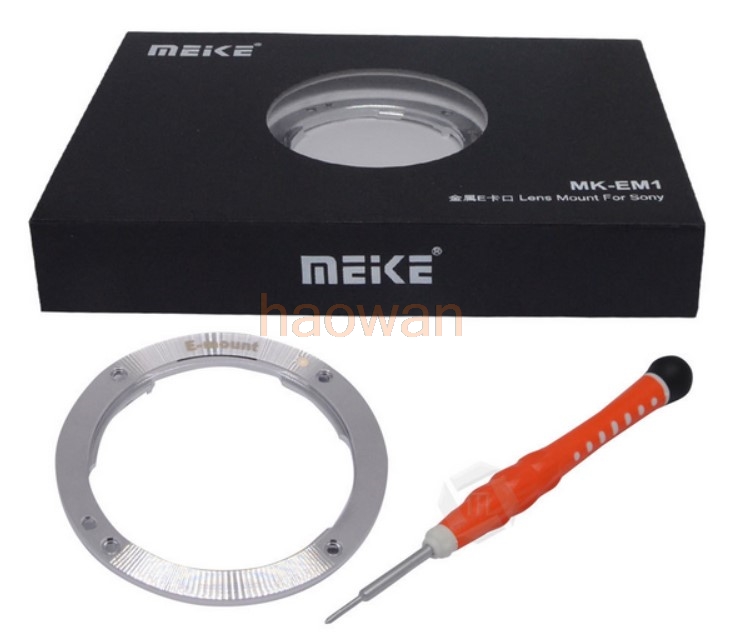 Meike MK-EM1 lens Adapter Ring voor Sony E Mount NEX-3/5/5n/6/7/F3 /5R NEX-VG10 A7 a9 A7R A6000 A5100 A5000 a6500 a6300 camera