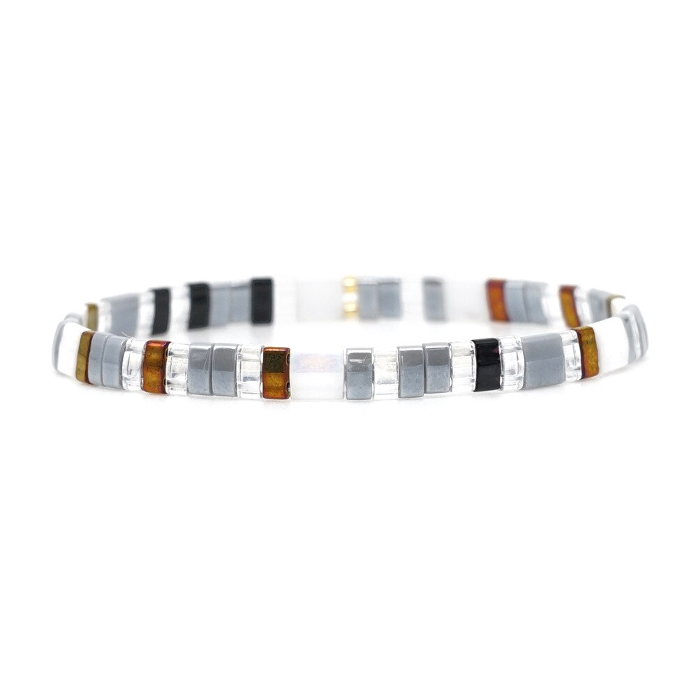 MIYUKI Tila Borda il Braccialetto Delle Donne di Colore A Mano Fai Da Te Fatti A Mano Boho Monili di Modo Amicizia Pulsera Braccialetto di Fascino Commercio All'ingrosso: Little Transparent